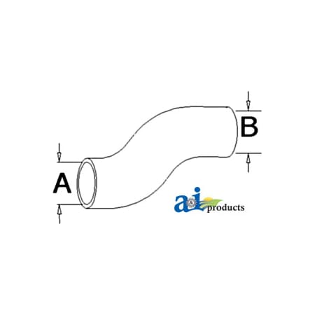 A & I Products Radiator Hose, Lower 7.5" x2.2" x2.2" A-70268974